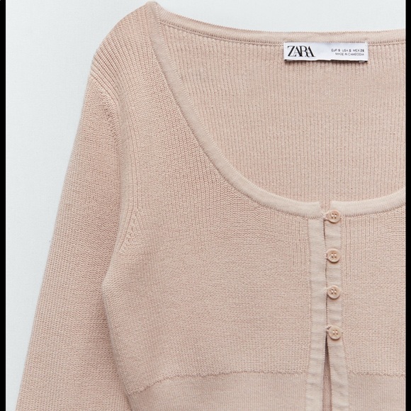 Zara cropped knit cardigan (new with tags) - Picture 2 of 3